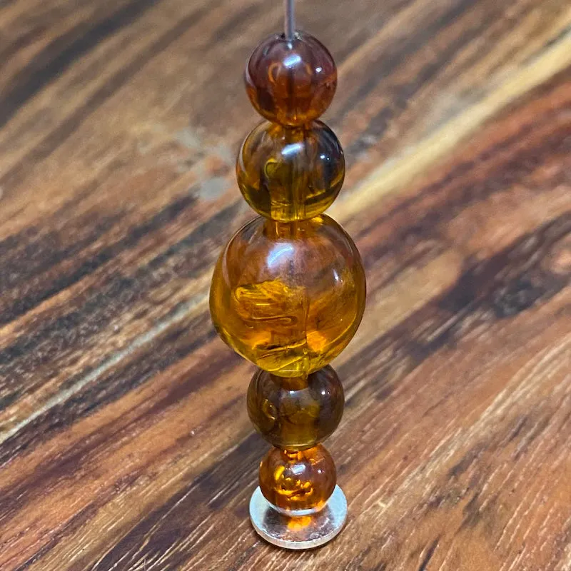 10mm Round Beads (50) - Honey - Amber Look Vintage Beads