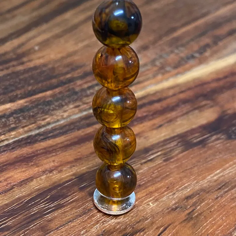 10mm Round Beads (50) - Honey - Amber Look Vintage Beads