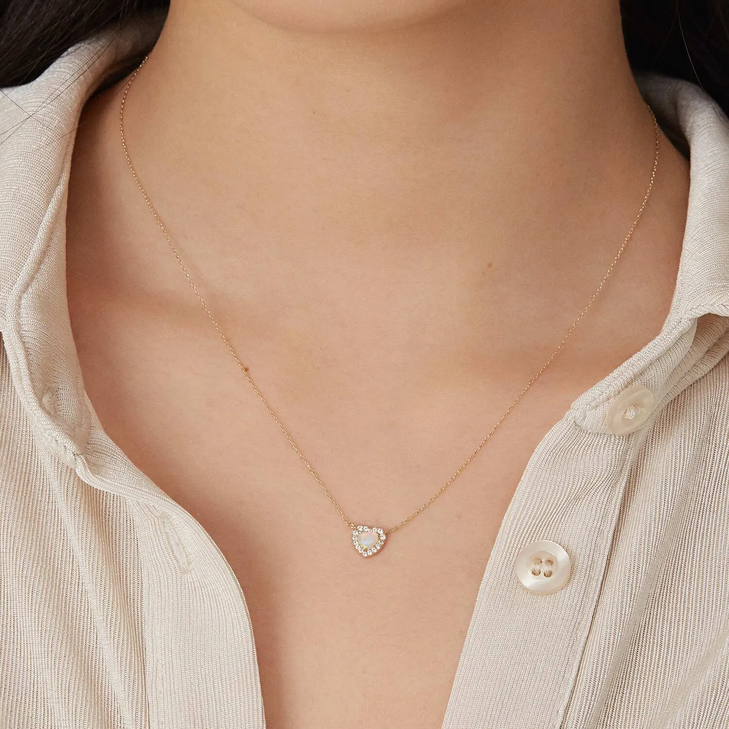 14k Gold Heart Necklace