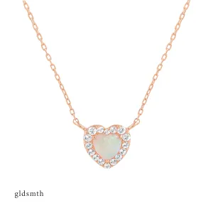 14k Rose Gold Heart Necklace