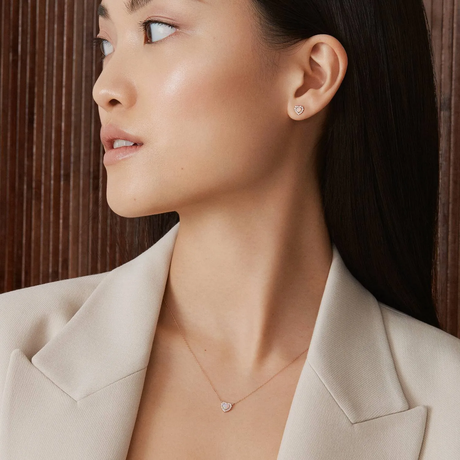 14k Rose Gold Heart Necklace