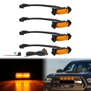 2016-2023 Toyota Tacoma TRD PRO 4LED Amber Front Grille Marker Lights