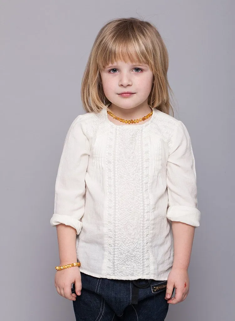 Amber Teething Necklace & Bracelet For Children / Extra Safe & Authentic
