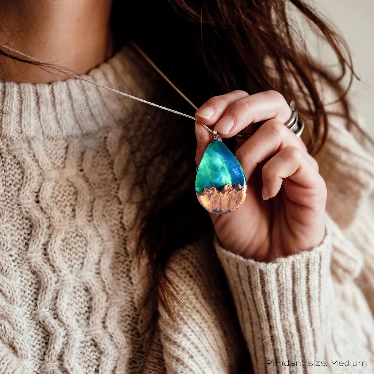 Aurora Borealis | opal pendant [teardrop]