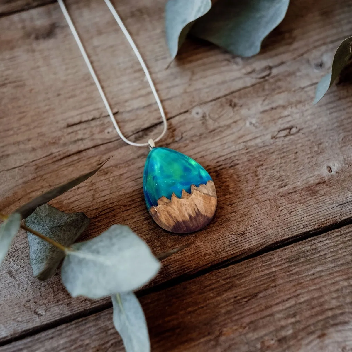 Aurora Borealis | opal pendant [teardrop]
