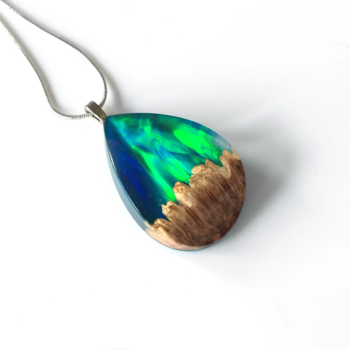 Aurora Borealis | opal pendant [teardrop]