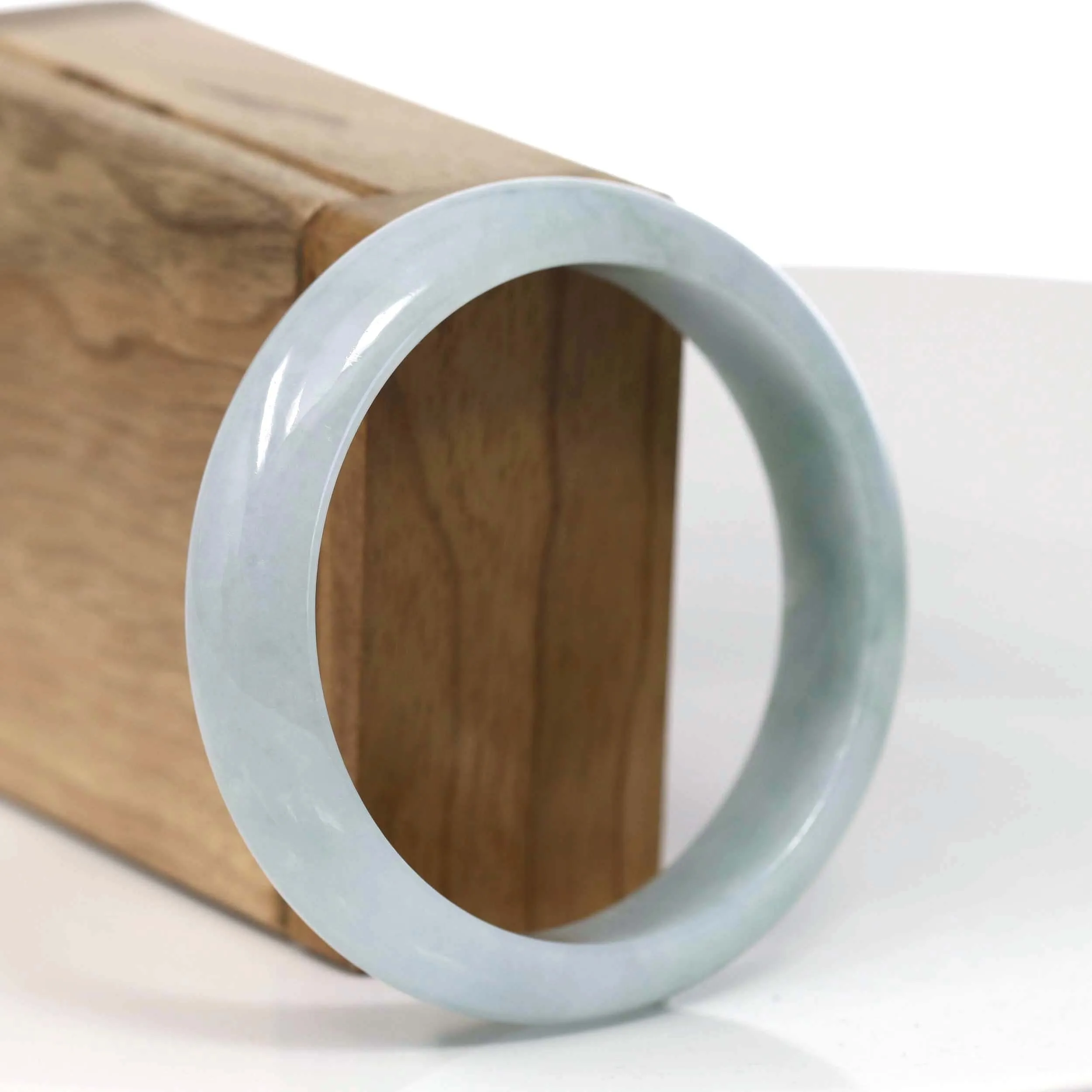Baikalla Classic Green Natural Jadeite Jade Bangle (56.62 mm )#T139