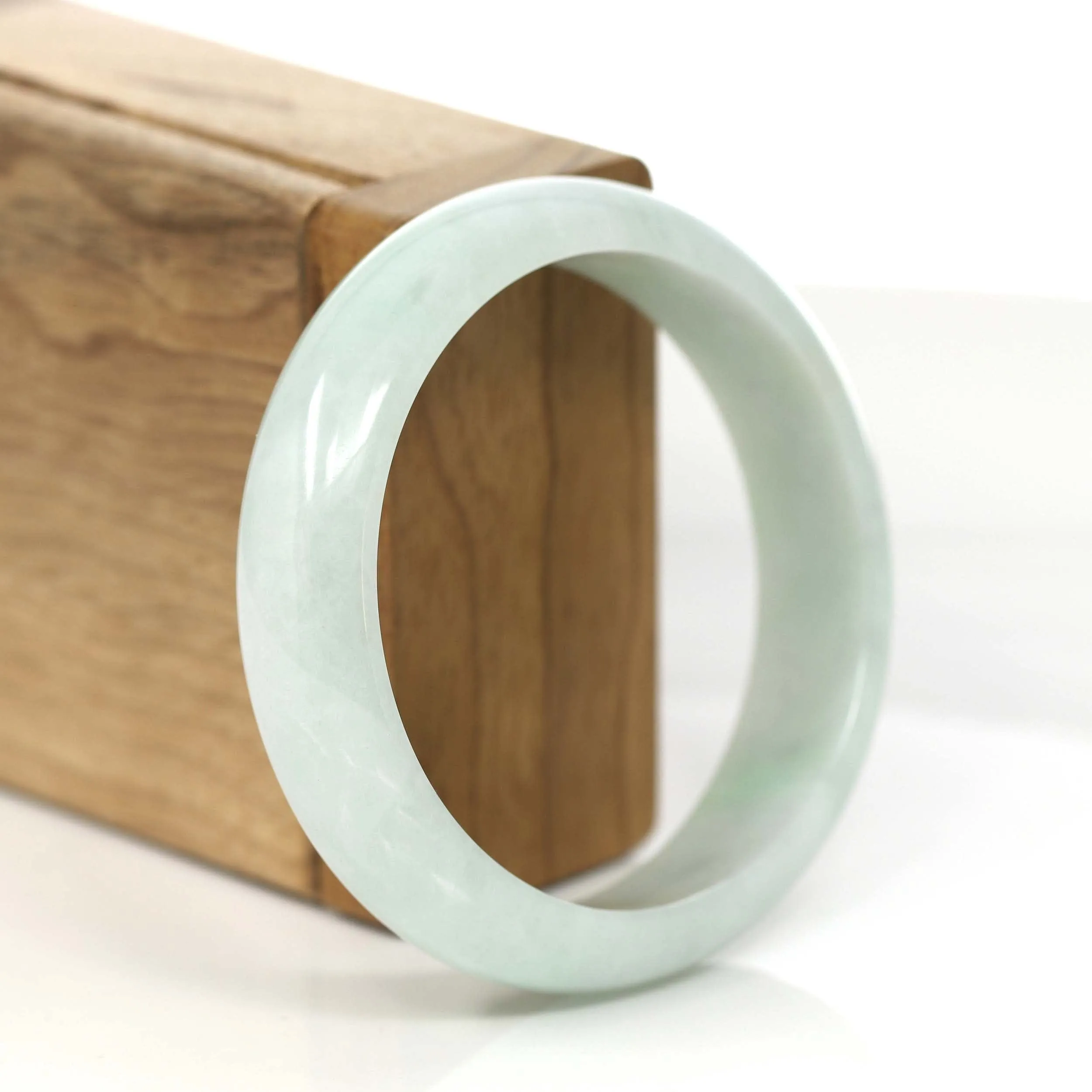 Baikalla Classic Lavender Jadeite Jade Wider Bangle Bracelet (57.32 mm) #784