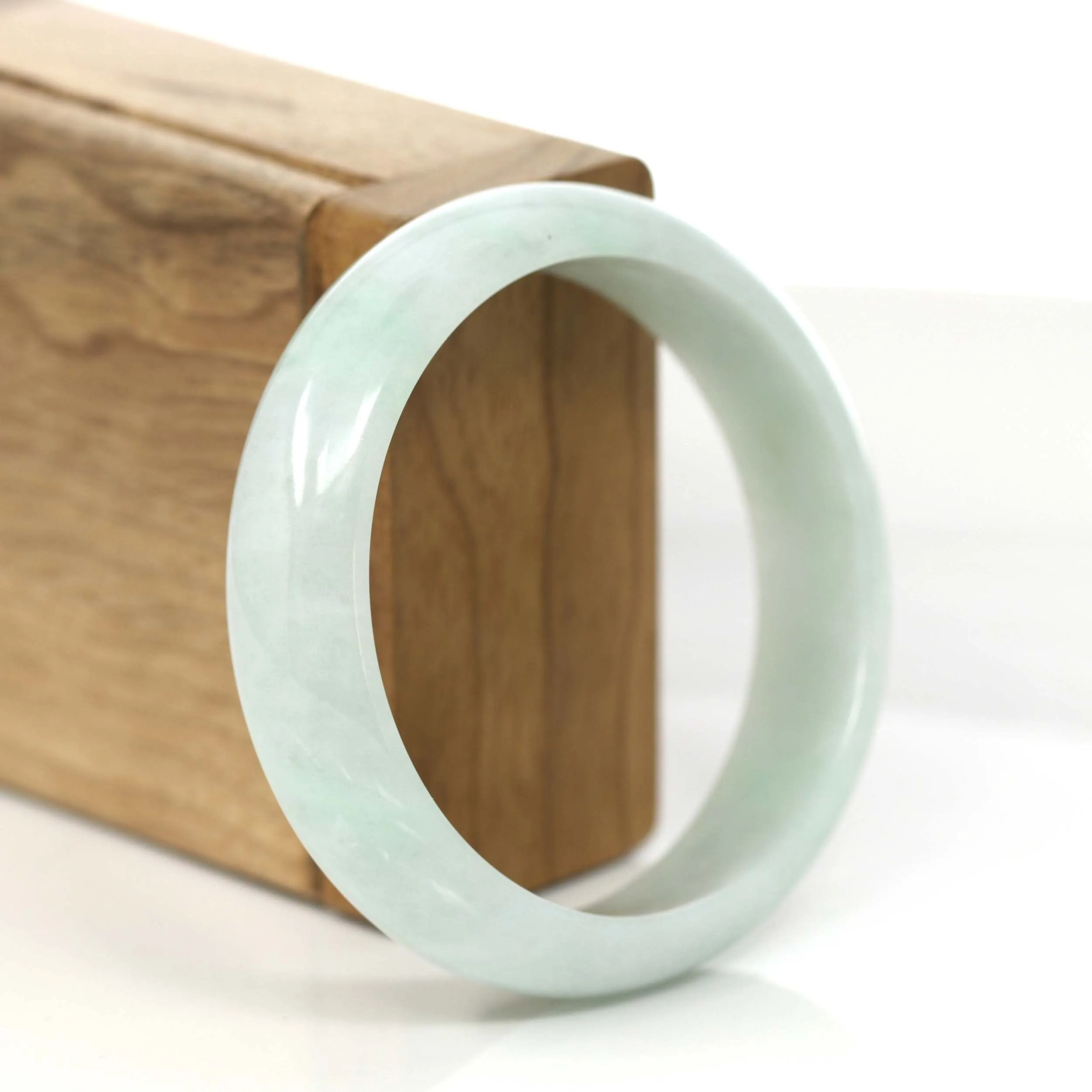 Baikalla Classic Lavender Jadeite Jade Wider Bangle Bracelet (57.32 mm) #784