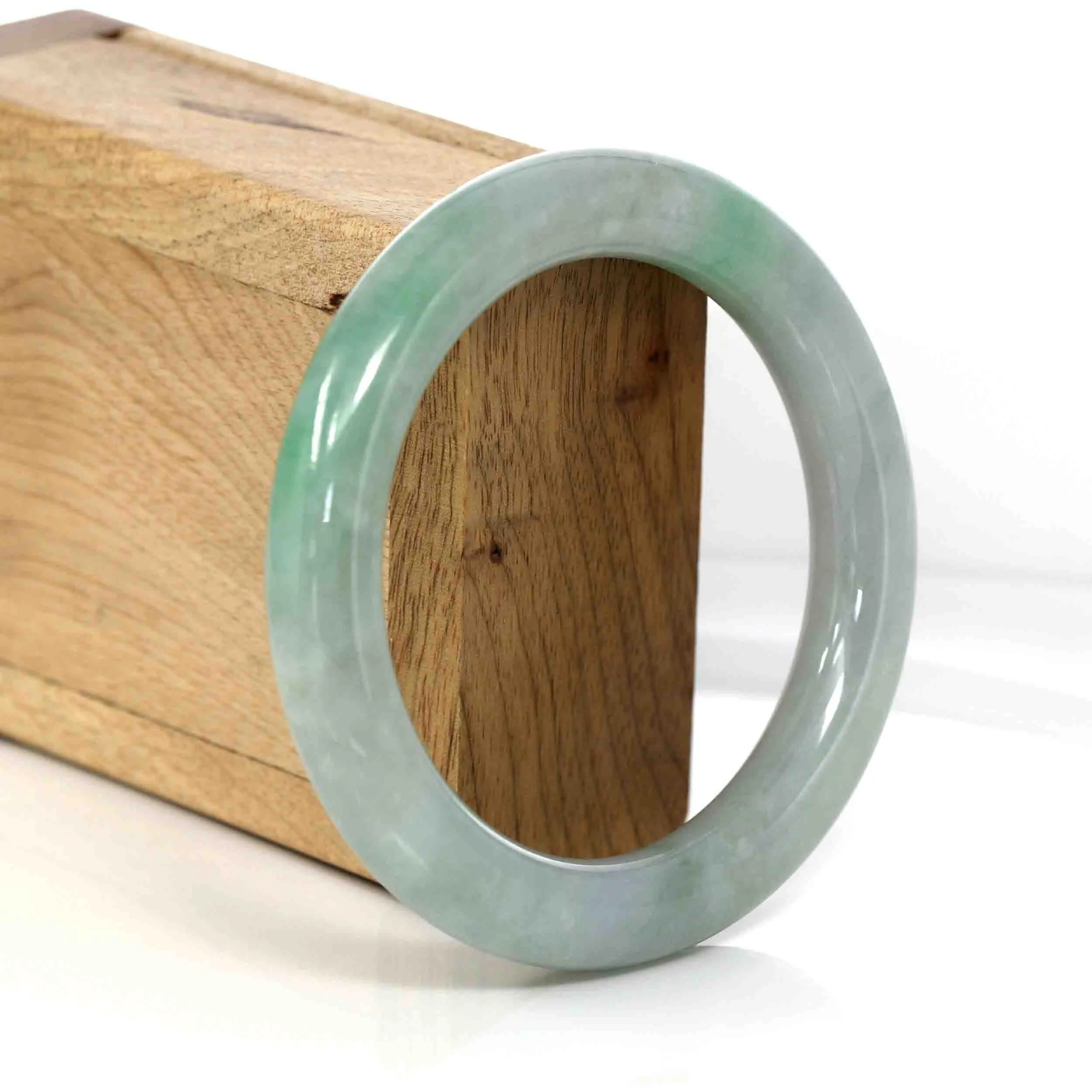 Baikalla Classic Real Jade Jadeite Bangle Bracelet ( 57.09 mm )#323