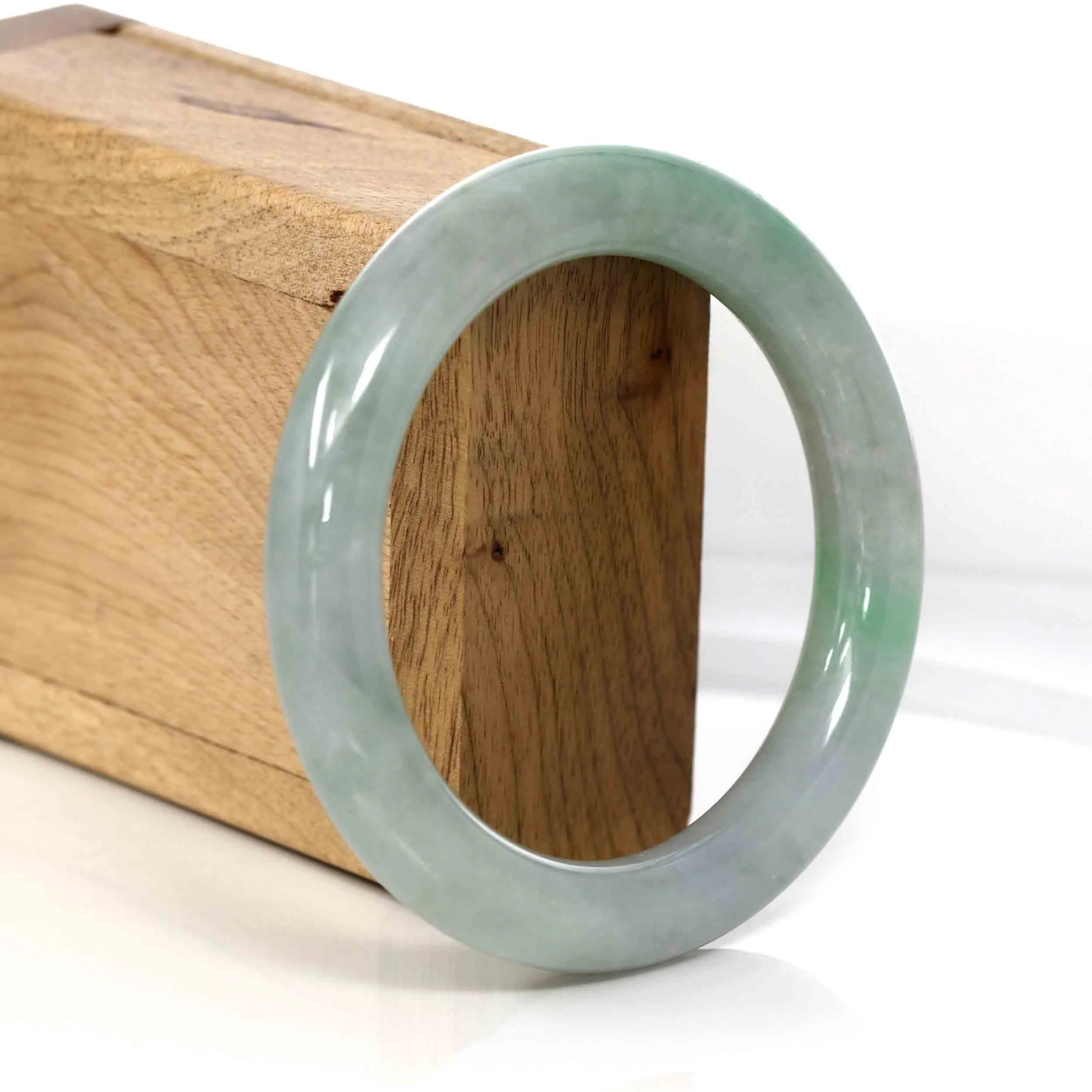 Baikalla Classic Real Jade Jadeite Bangle Bracelet ( 57.09 mm )#323