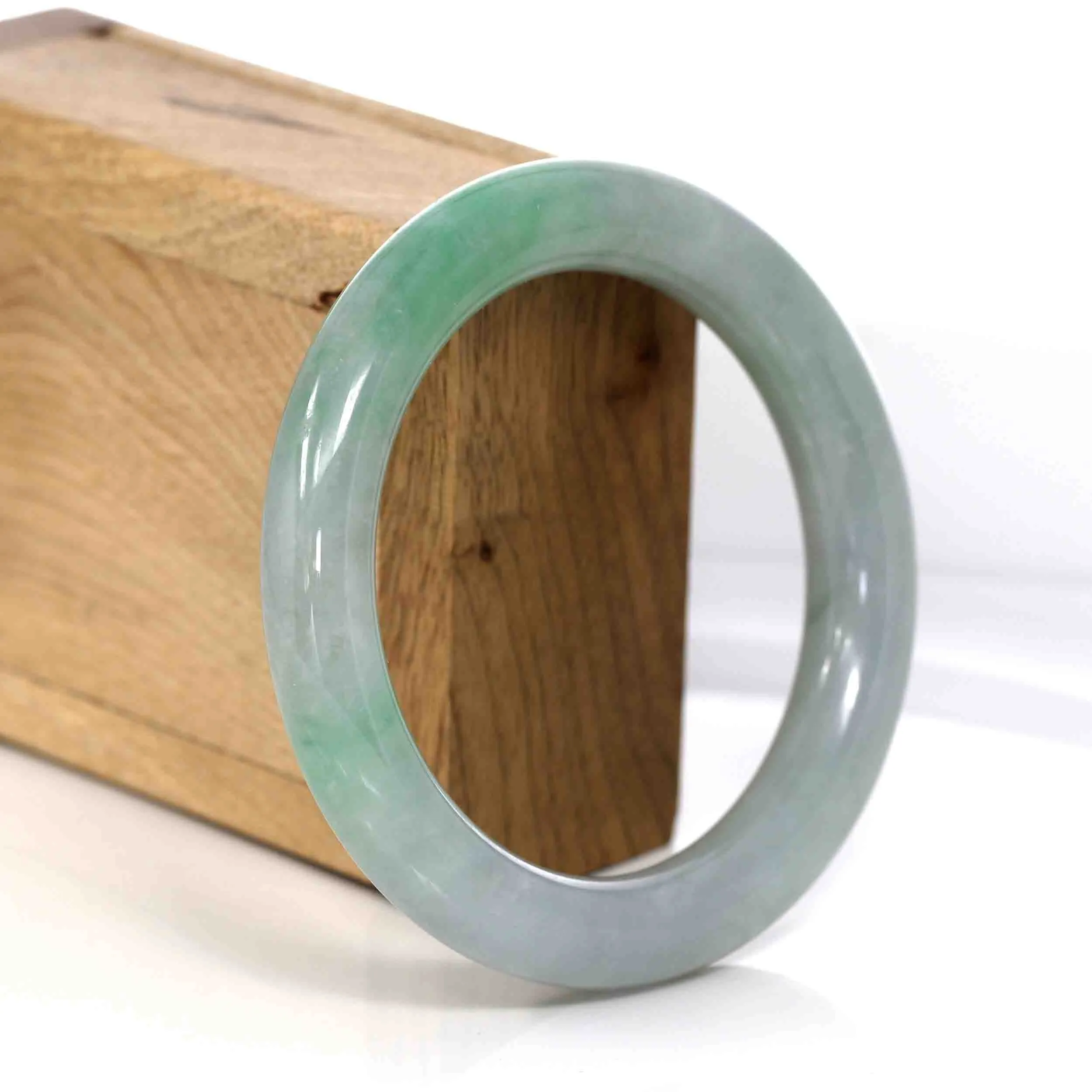 Baikalla Classic Real Jade Jadeite Bangle Bracelet ( 57.09 mm )#323