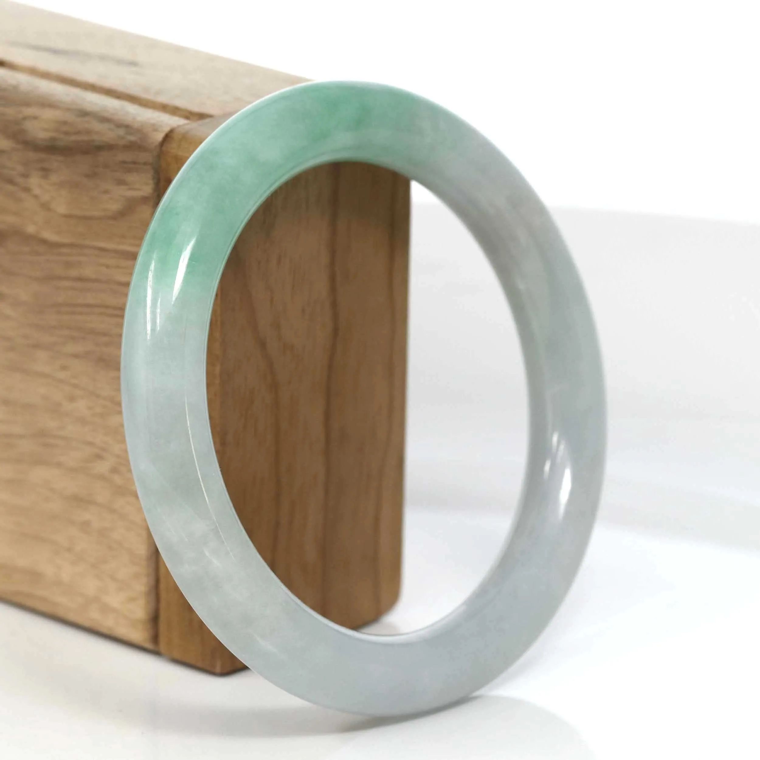 Baikalla Classic Real Jade Jadeite Bangle Bracelet ( 57.16 mm )#981
