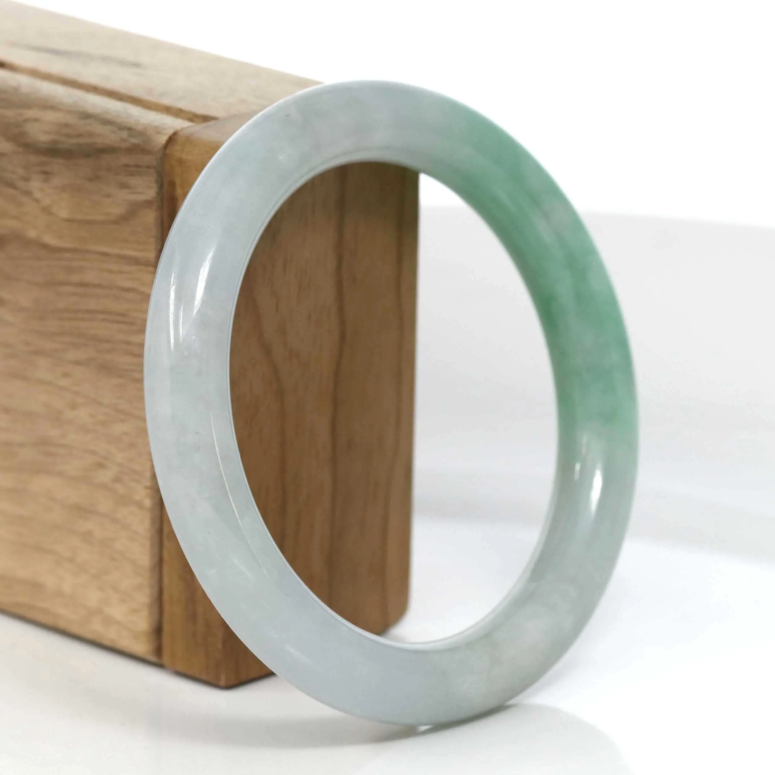 Baikalla Classic Real Jade Jadeite Bangle Bracelet ( 57.16 mm )#981