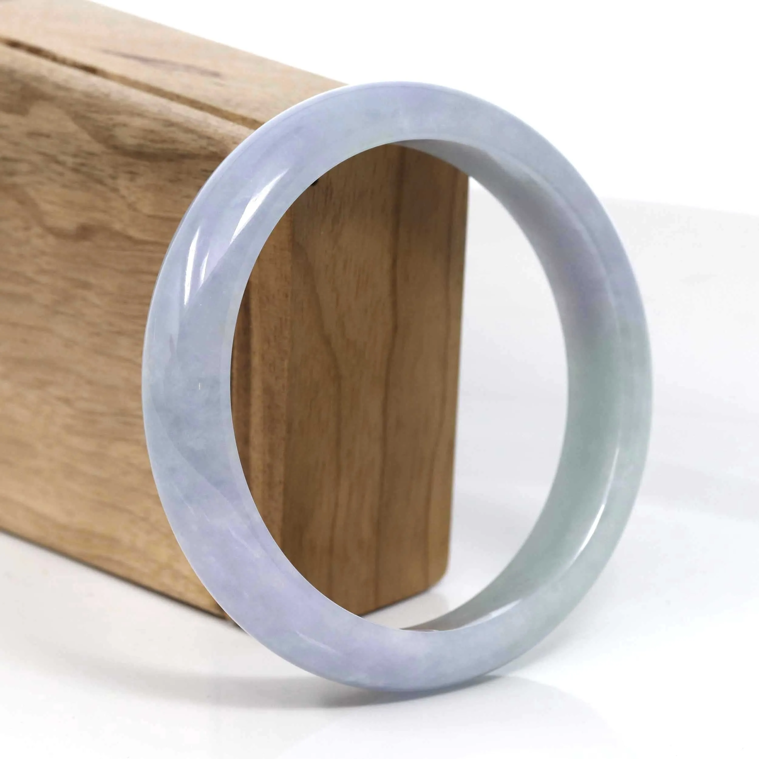 Baikalla Classic Real Lavender Jadeite Jade Bangle Bracelet (63.61mm) #941