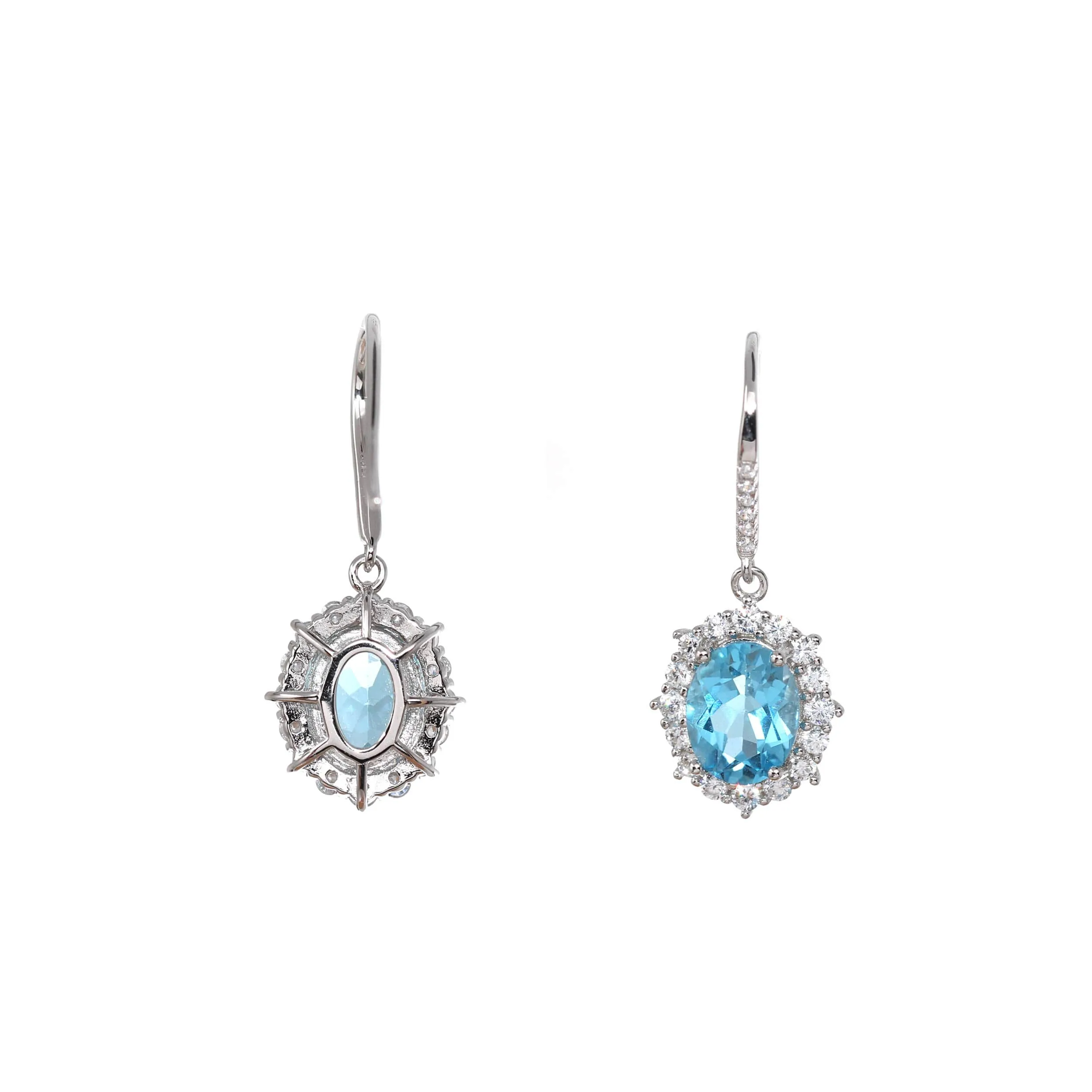 Baikalla™ Classic Sterling Silver Natural Amethyst Topaz Citrine Garnet Earrings With CZ