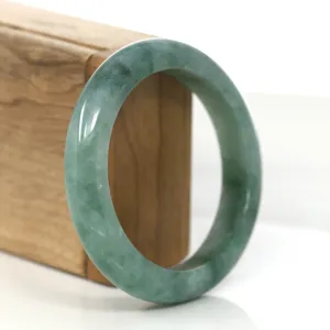 Baikalla Forest Green Classic Real Jadeite Jade Bangle Bracelet (56.51mm) #862