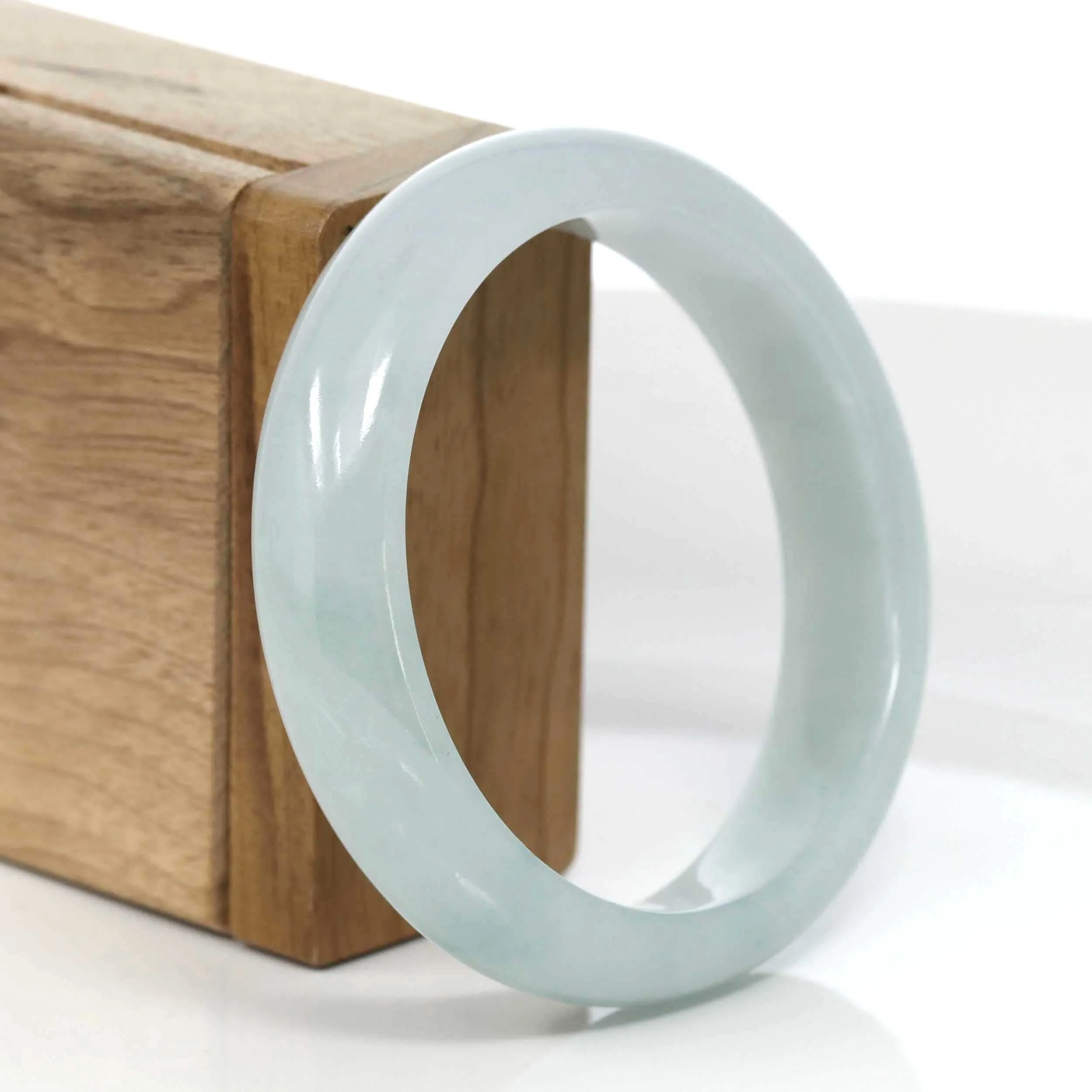 Baikalla "Classic Bangle" Blue-Green Natural Burmese Jadeite Jade Bangle (57.49mm) #986