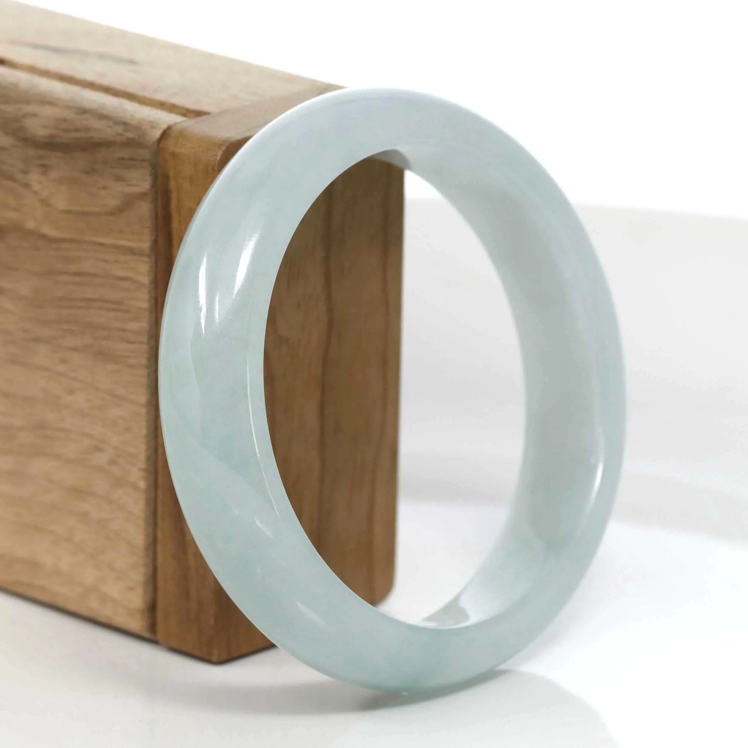 Baikalla "Classic Bangle" Blue-Green Natural Burmese Jadeite Jade Bangle (57.49mm) #986