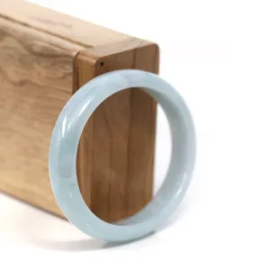 Baikalla "Classic Bangle" Blue Natural Jadeite Jade Oval Bangle (56.61mm) #T220