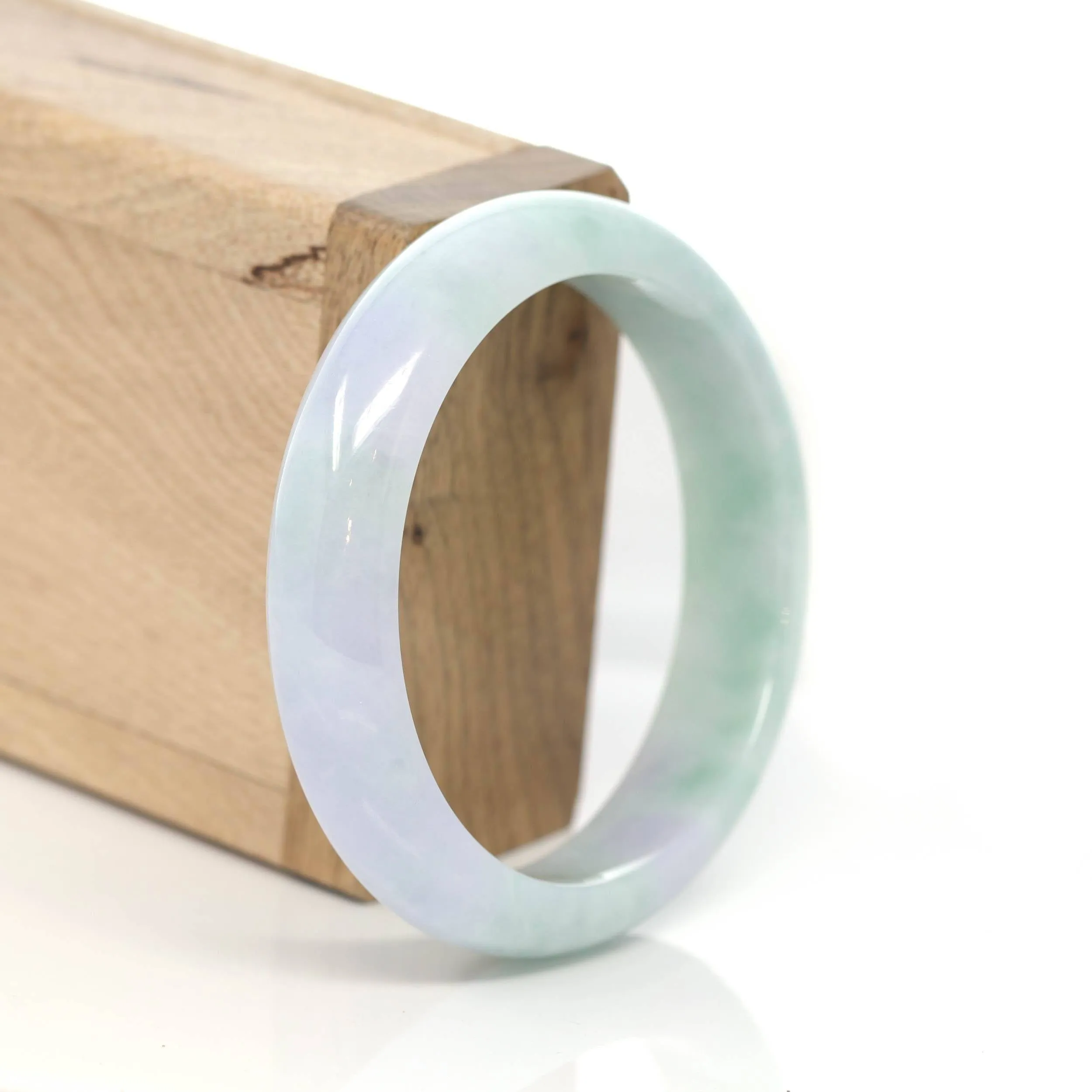 Baikalla™ "Classic Bangle" Genuine Burmese Green Jadeite Jade Bangle Bracelet (56.10 mm) #218