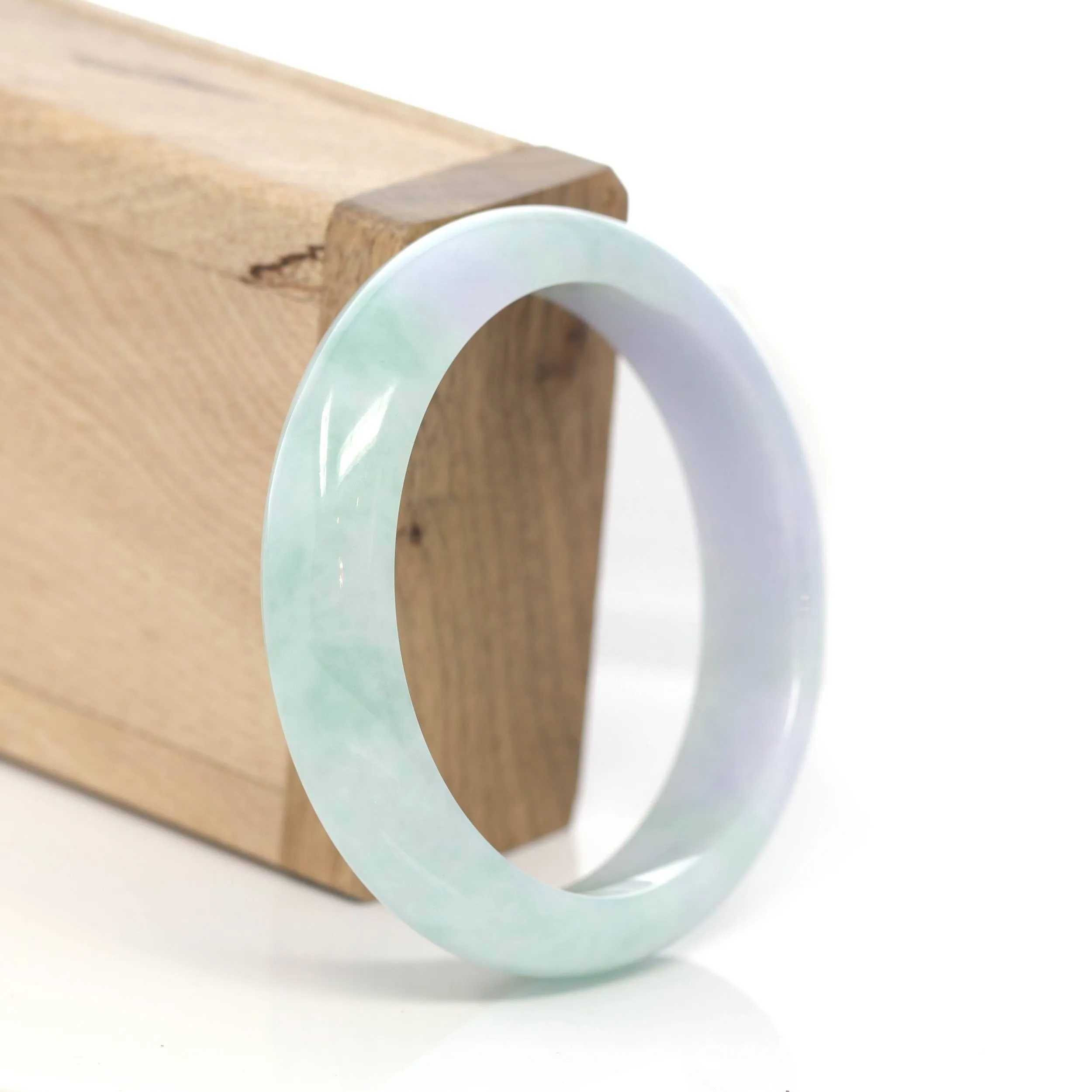 Baikalla™ "Classic Bangle" Genuine Burmese Green Jadeite Jade Bangle Bracelet (56.10 mm) #218