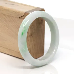 Baikalla™ "Classic Bangle" Genuine Burmese Green Jadeite Jade Bangle Bracelet (56.8 mm) #172