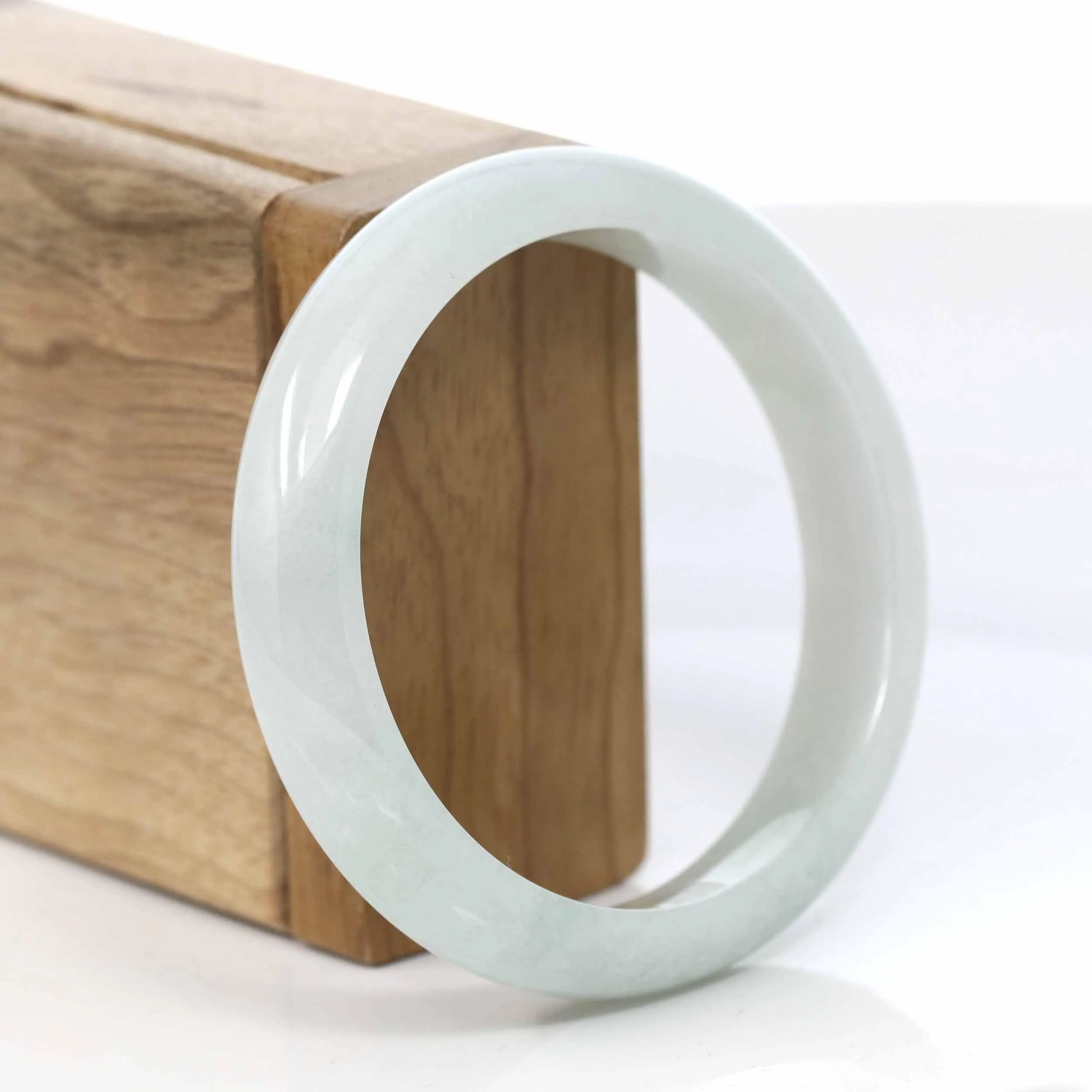 Baikalla™ "Classic Bangle" Genuine Burmese Jadeite Jade Bangle Bracelet (57.35mm) #404