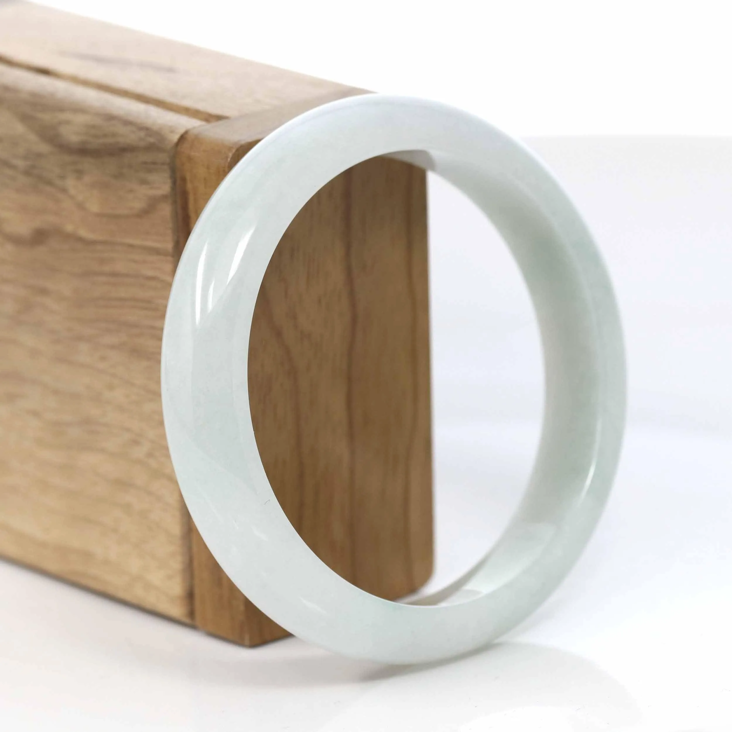 Baikalla™ "Classic Bangle" Genuine Burmese Jadeite Jade Bangle Bracelet (57.35mm) #404