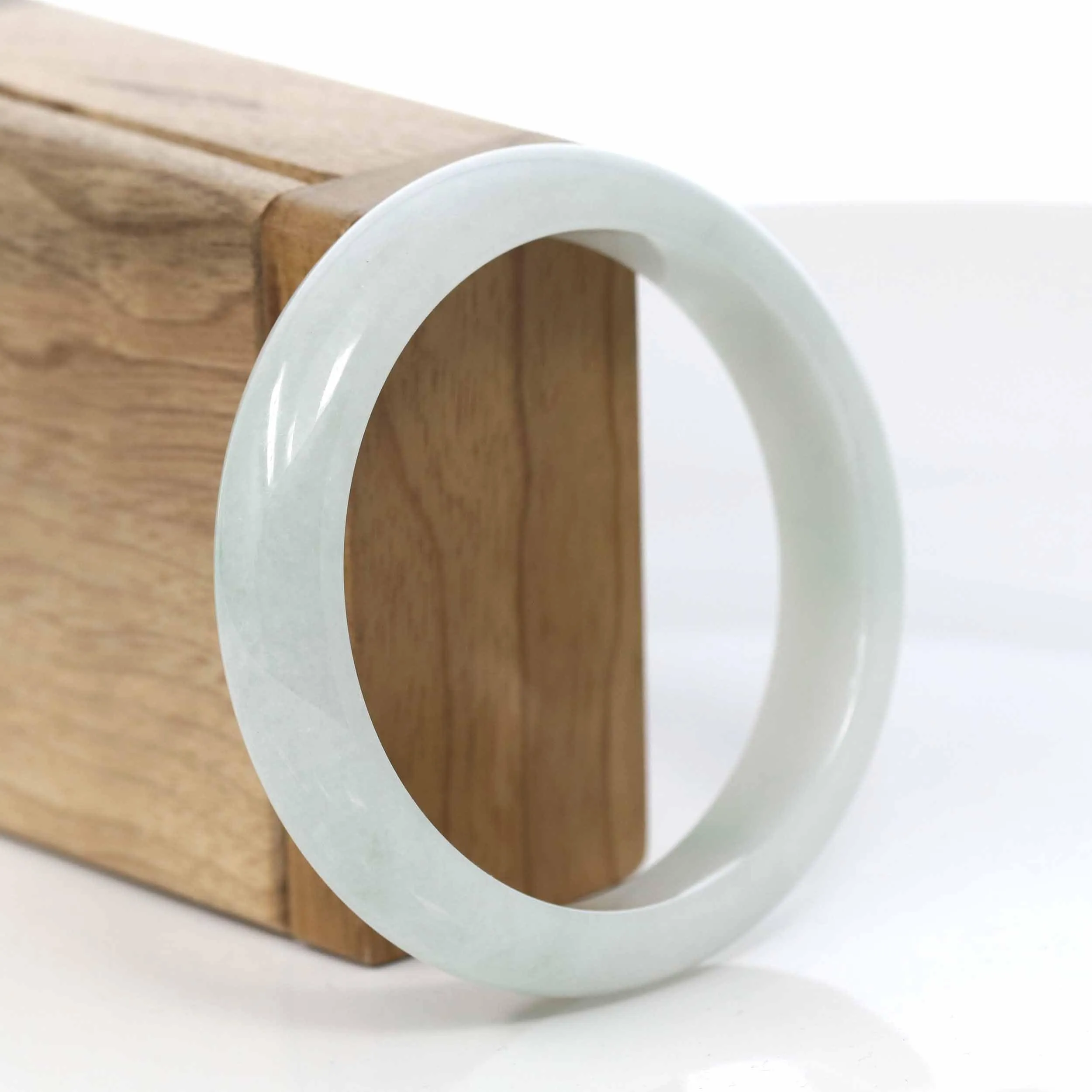 Baikalla™ "Classic Bangle" Genuine Burmese Jadeite Jade Bangle Bracelet (57.35mm) #404