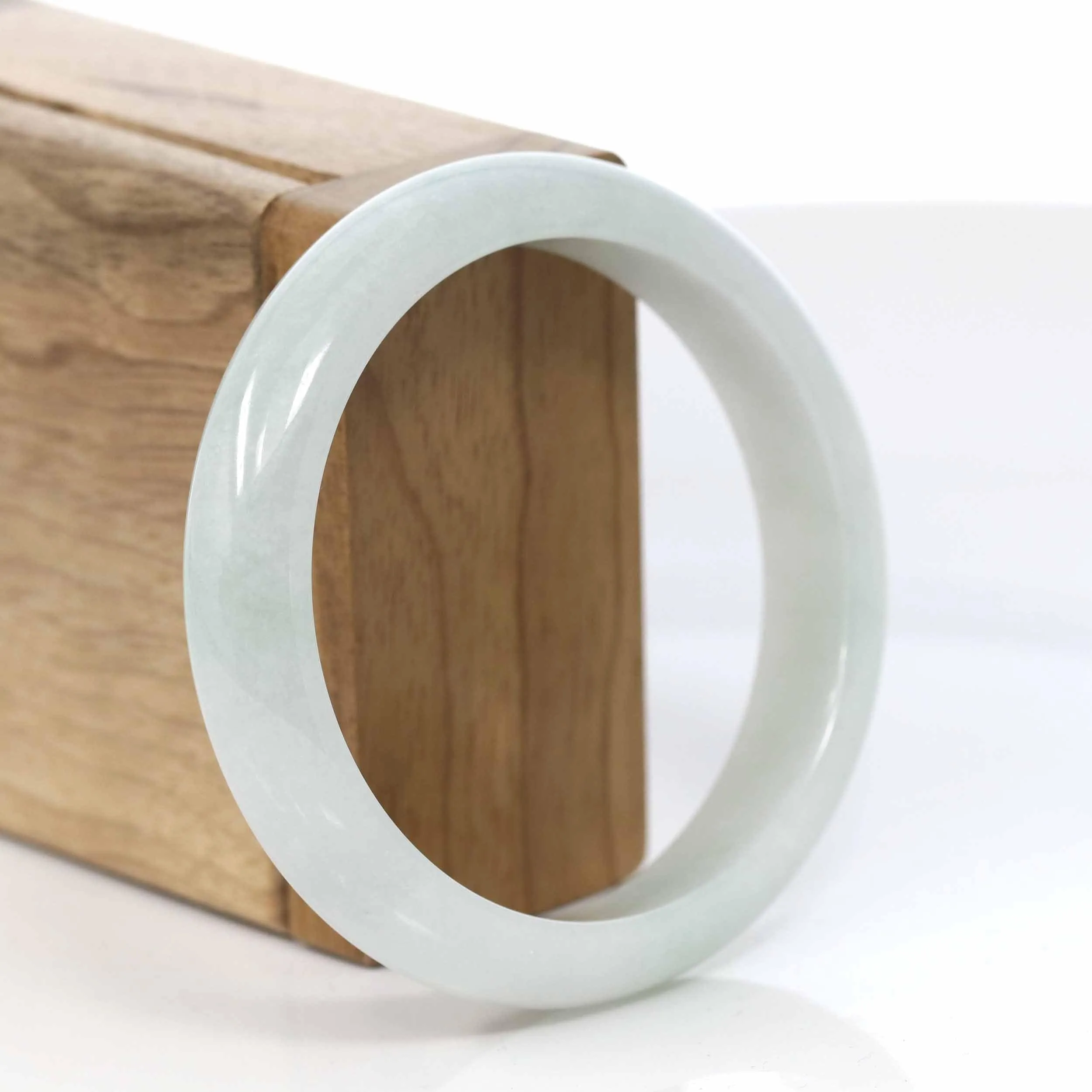 Baikalla™ "Classic Bangle" Genuine Burmese Jadeite Jade Bangle Bracelet (57.35mm) #404
