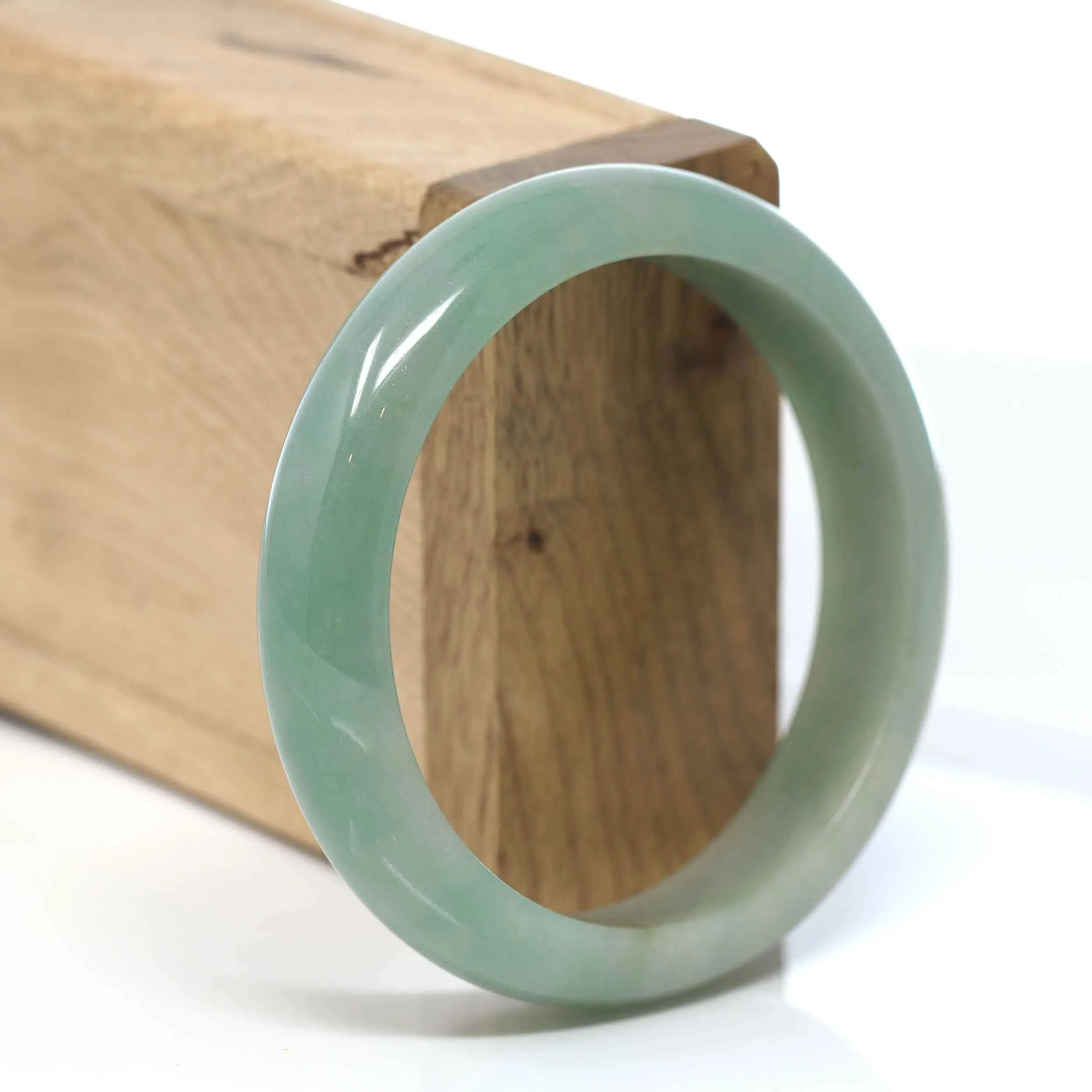 Baikalla "Classic Bangle" Green Natural Jadeite Jade Bangle ( 56.51 mm )#302
