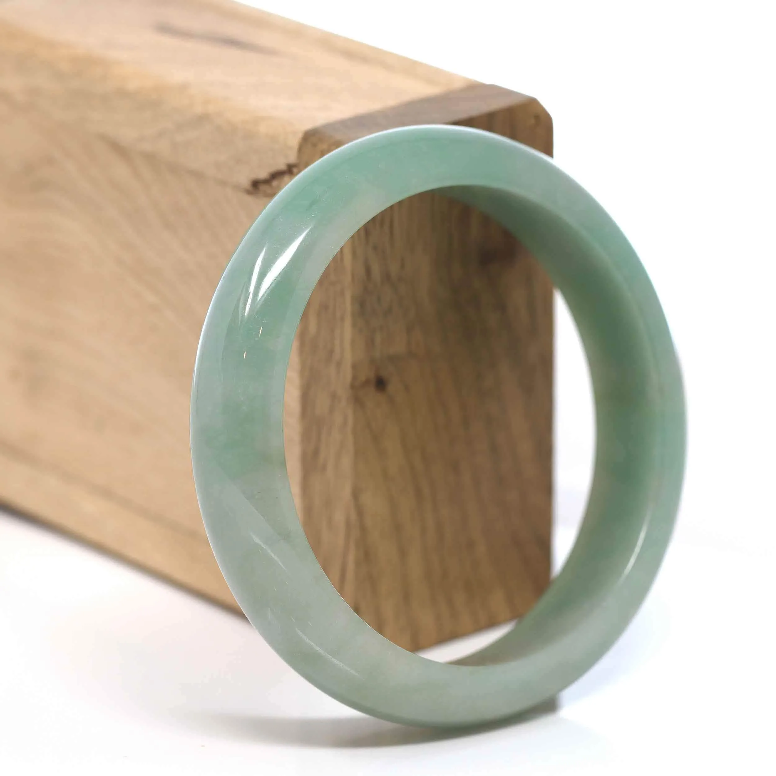 Baikalla "Classic Bangle" Green Natural Jadeite Jade Bangle ( 56.51 mm )#302