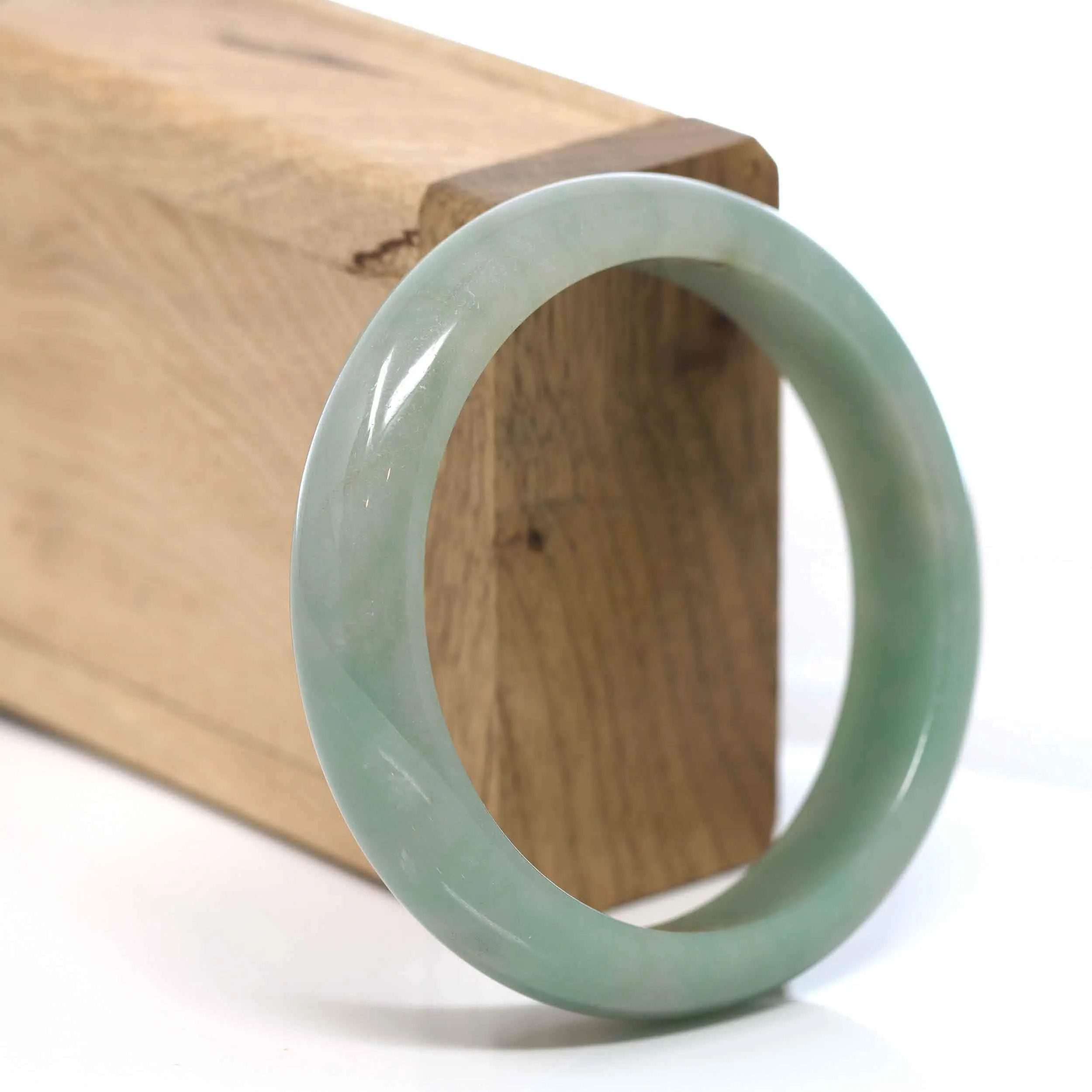 Baikalla "Classic Bangle" Green Natural Jadeite Jade Bangle ( 56.51 mm )#302