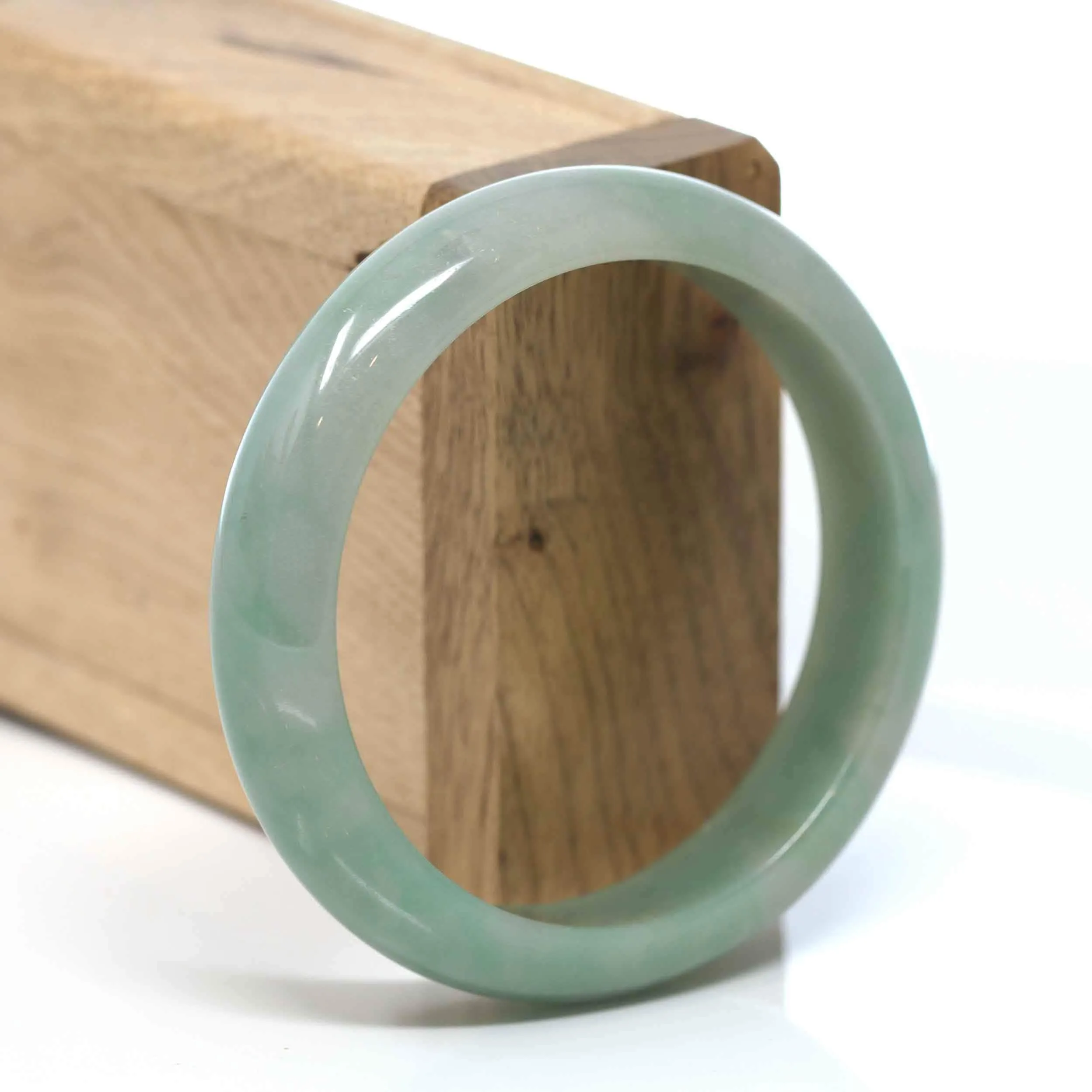 Baikalla "Classic Bangle" Green Natural Jadeite Jade Bangle ( 56.51 mm )#302