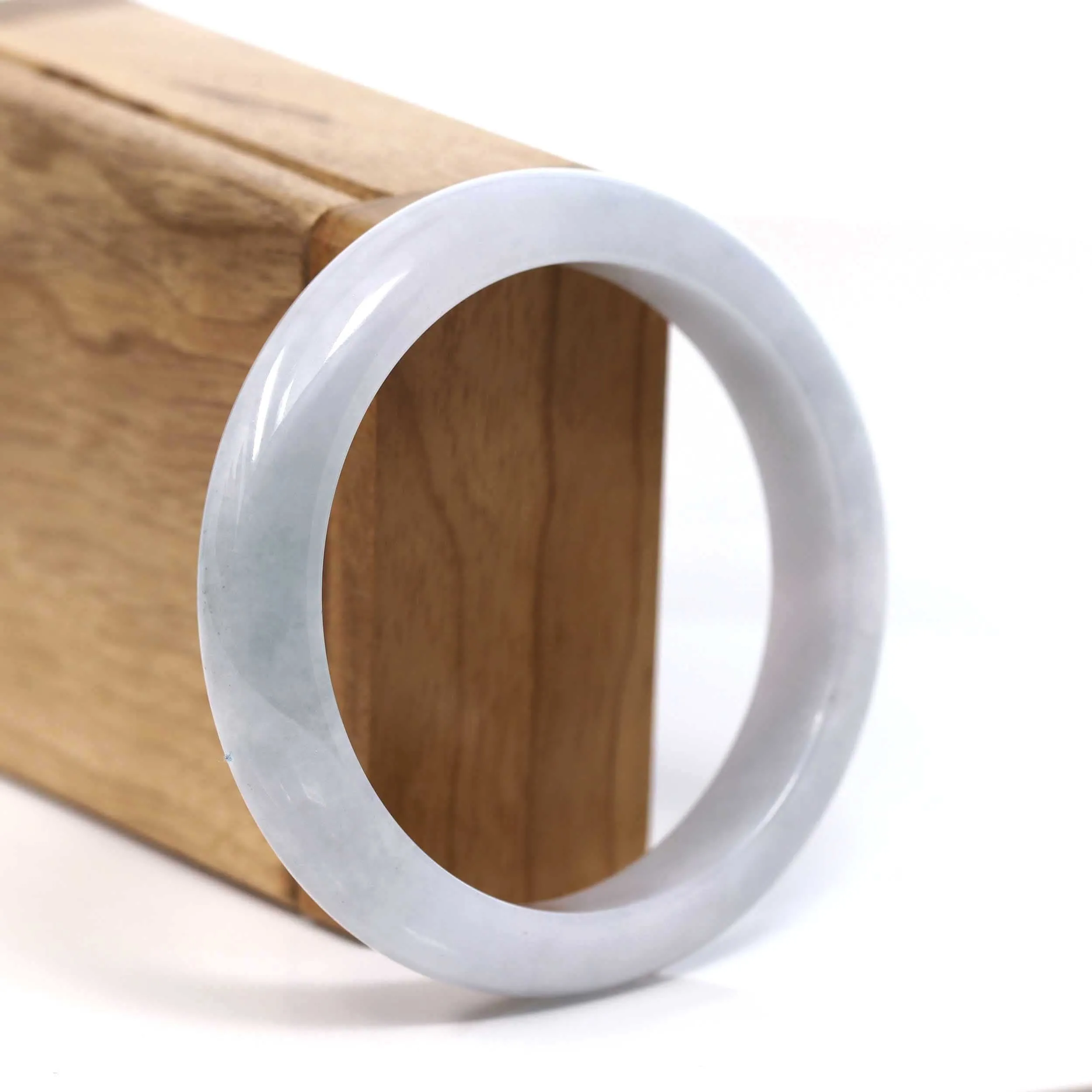 Baikalla "Classic Bangle" Light Lavender Natural Jadeite Jade Bangle (57.32 mm)#T214