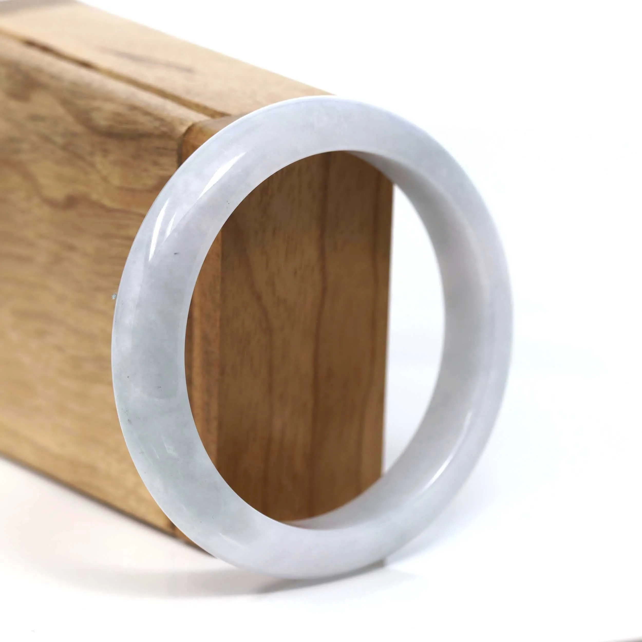Baikalla "Classic Bangle" Light Lavender Natural Jadeite Jade Bangle (57.32 mm)#T214