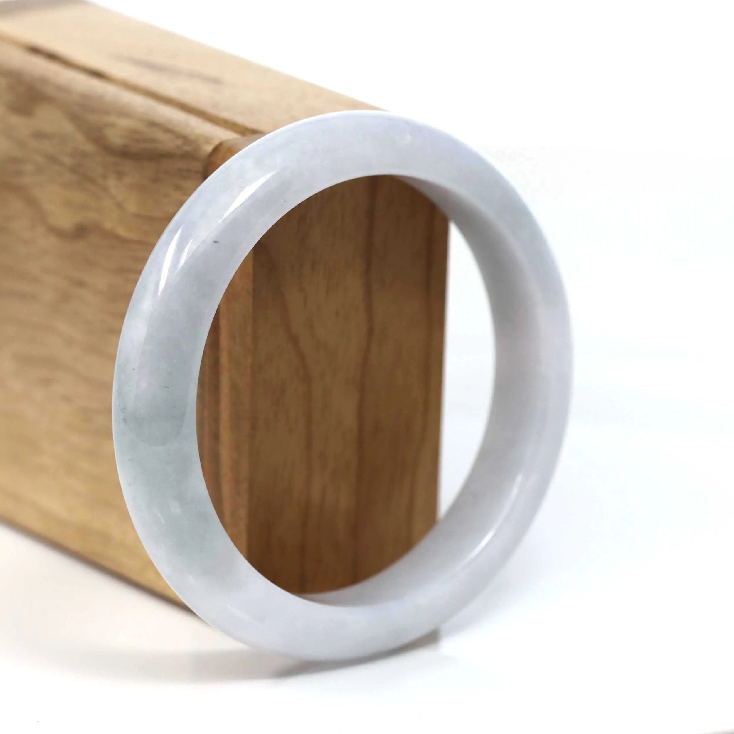 Baikalla "Classic Bangle" Light Lavender Natural Jadeite Jade Bangle (57.32 mm)#T214