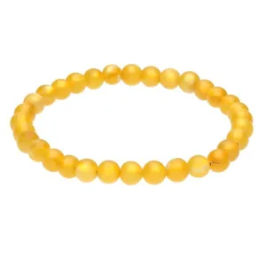 Baltic Amber 5mm Small Bead Stretch Bracelet