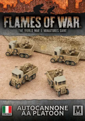 Battlefront Miniatures Flames of War Italian Autocannone AA Platoon FOW IBX20