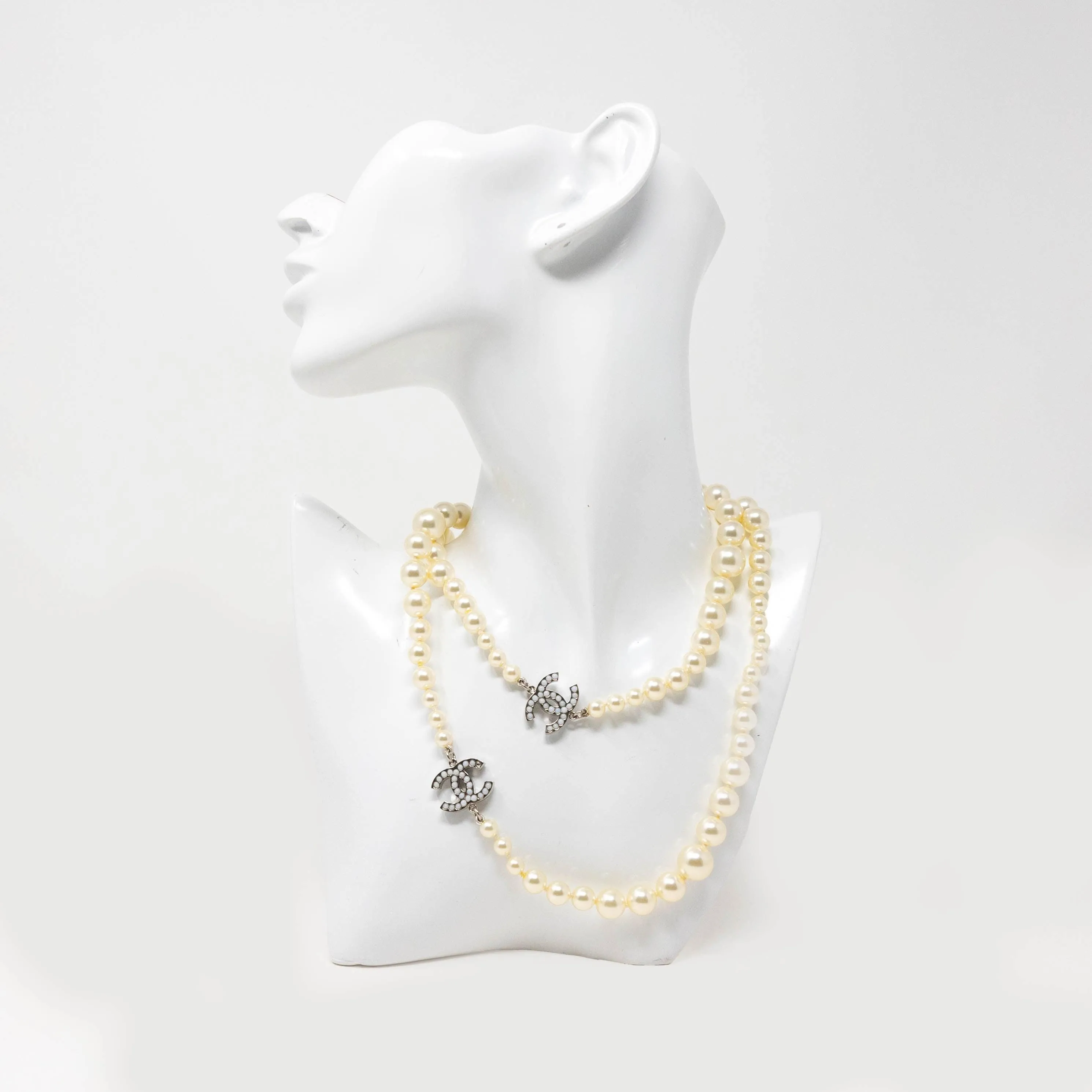 Chanel Pearl CC Long Necklace