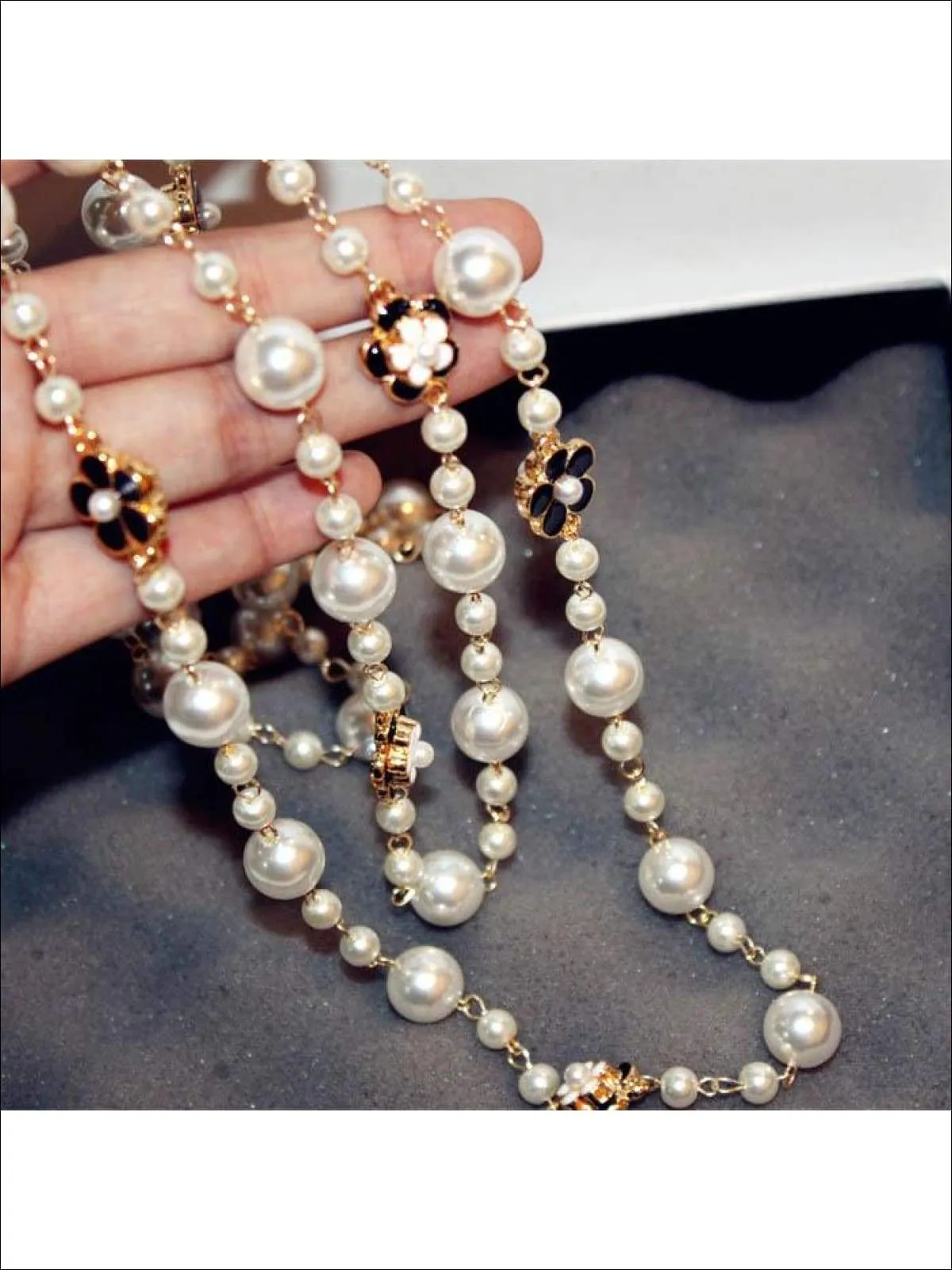 Classy Vintage Style Coco Chanel Layered Pearl Necklace