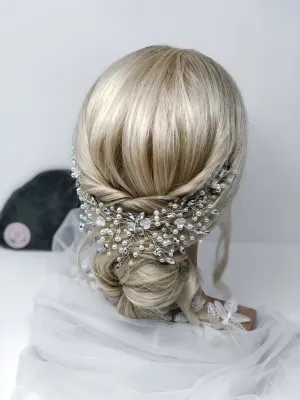 Cluster Pearl Bridal Hair Piece