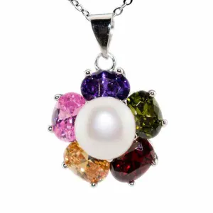 Colorful Flower Pearl Necklace