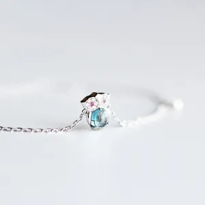 Cute Topaz Bracelet Gold Plated Silver Gemstone Jewelry Accessories Gift for Women