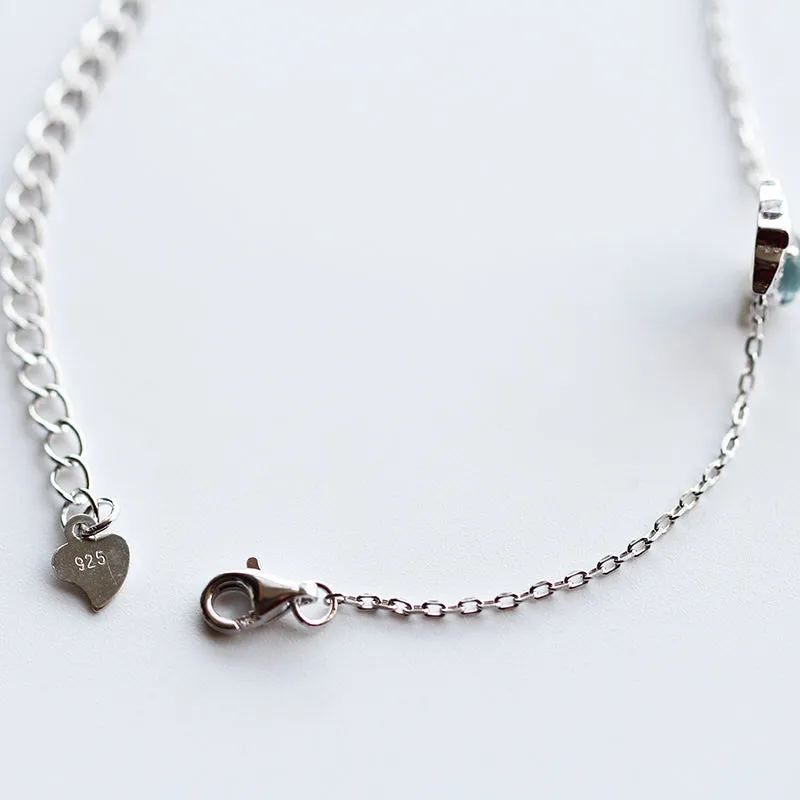 Cute Topaz Bracelet Gold Plated Silver Gemstone Jewelry Accessories Gift for Women
