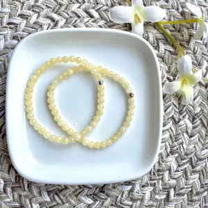 Dainty Serenity Bracelet - Yellow Jade