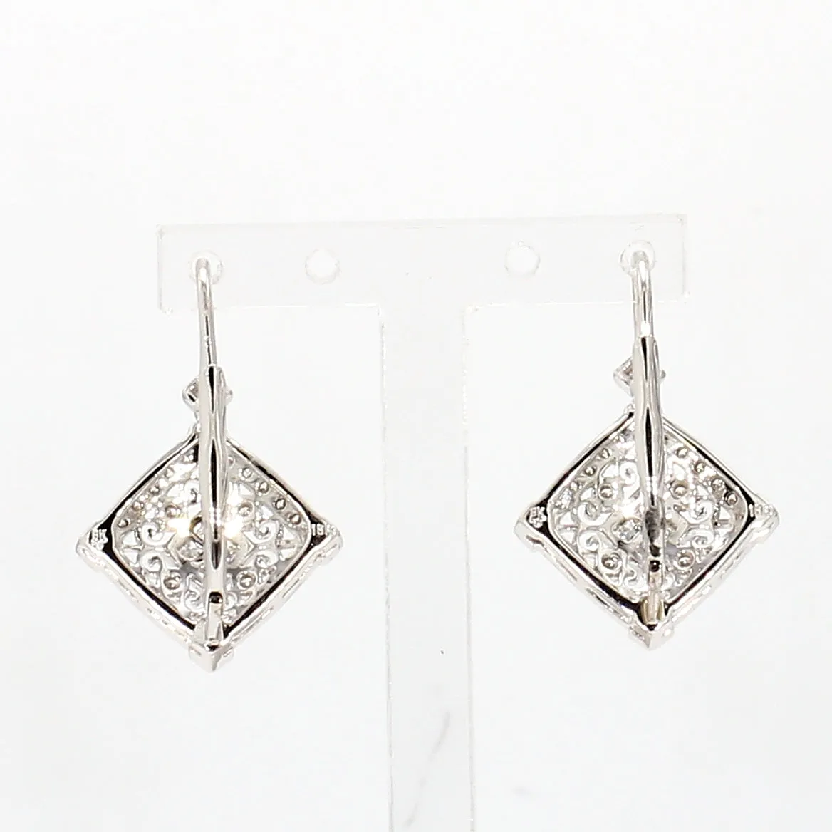 Diamond-Shaped Diamond Earrings