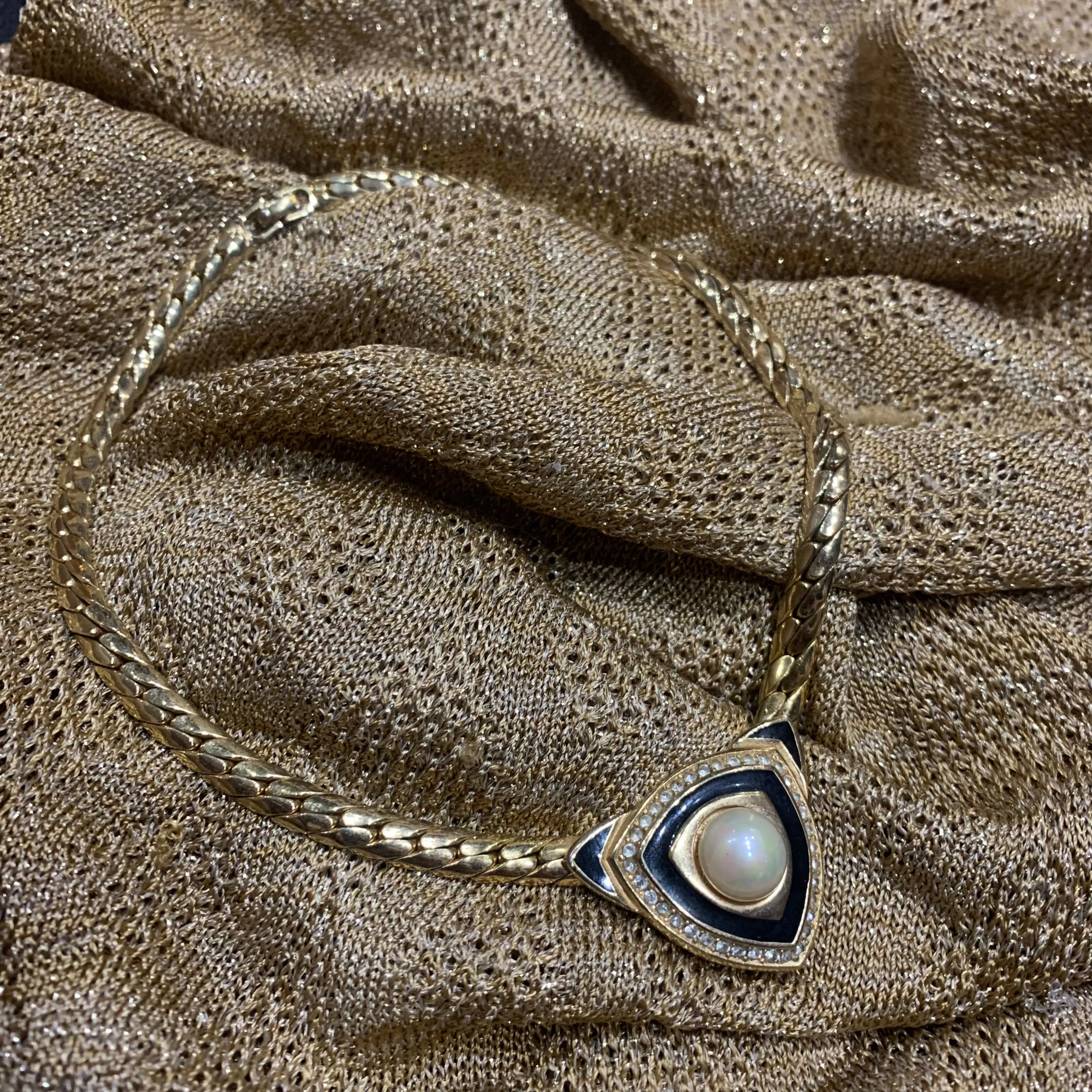 Dior vintage Black/Pearl Necklace