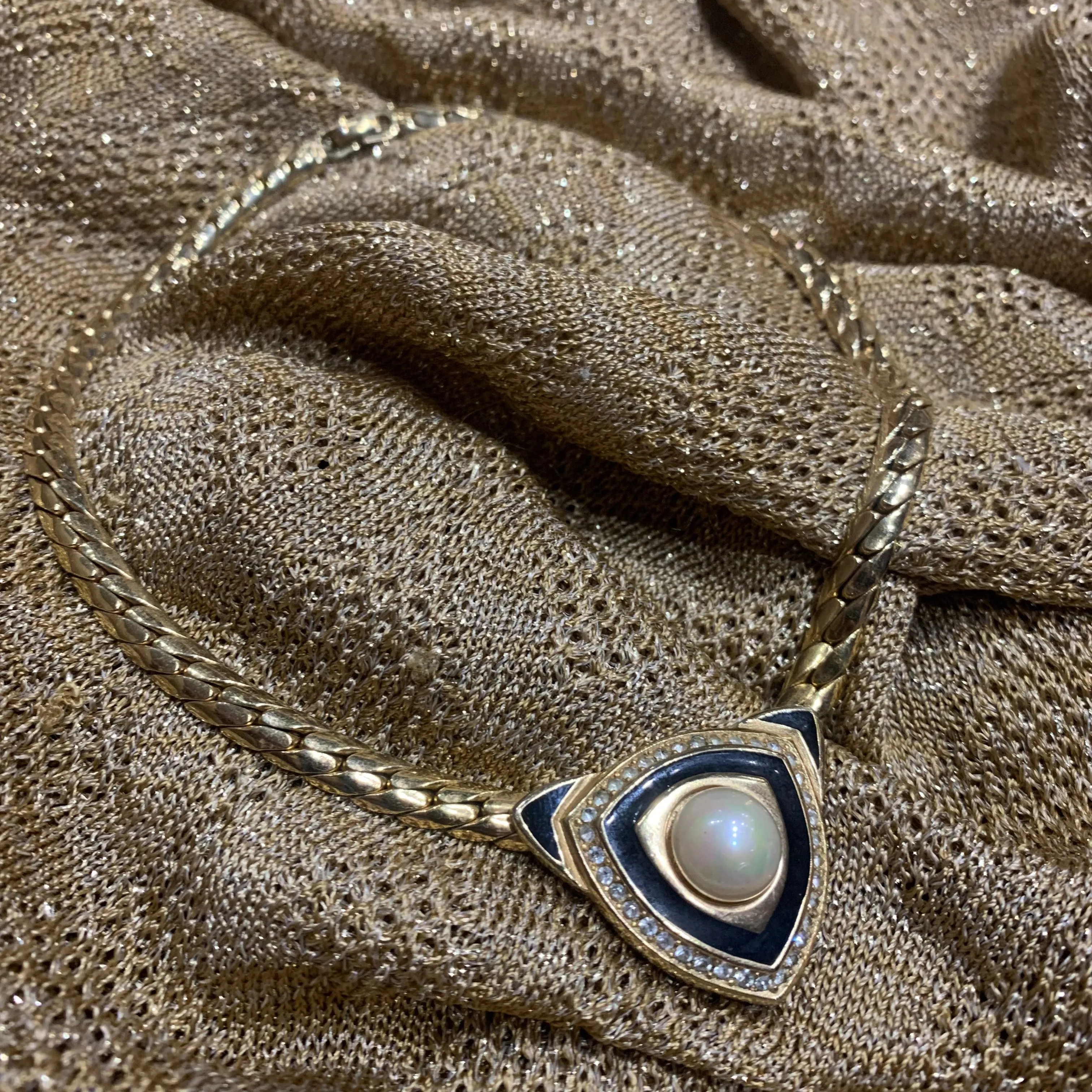 Dior vintage Black/Pearl Necklace